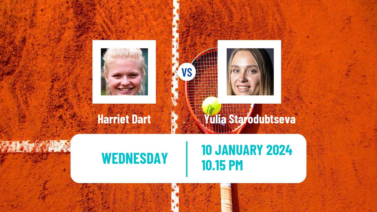 Tennis WTA Australian Open Harriet Dart - Yulia Starodubtseva
