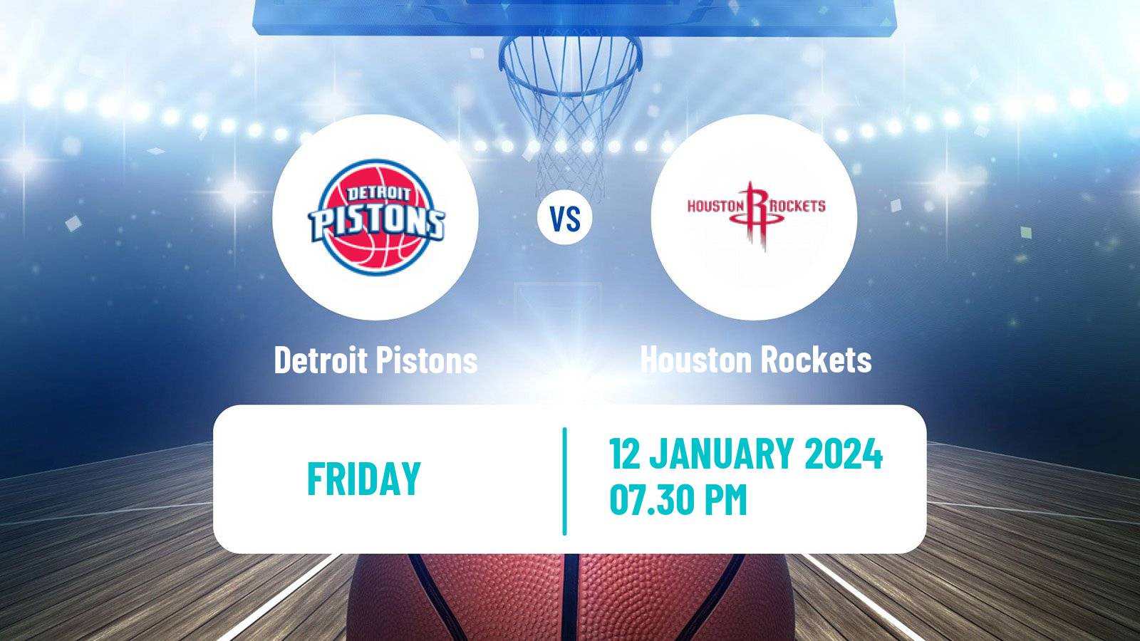 Basketball NBA Detroit Pistons - Houston Rockets