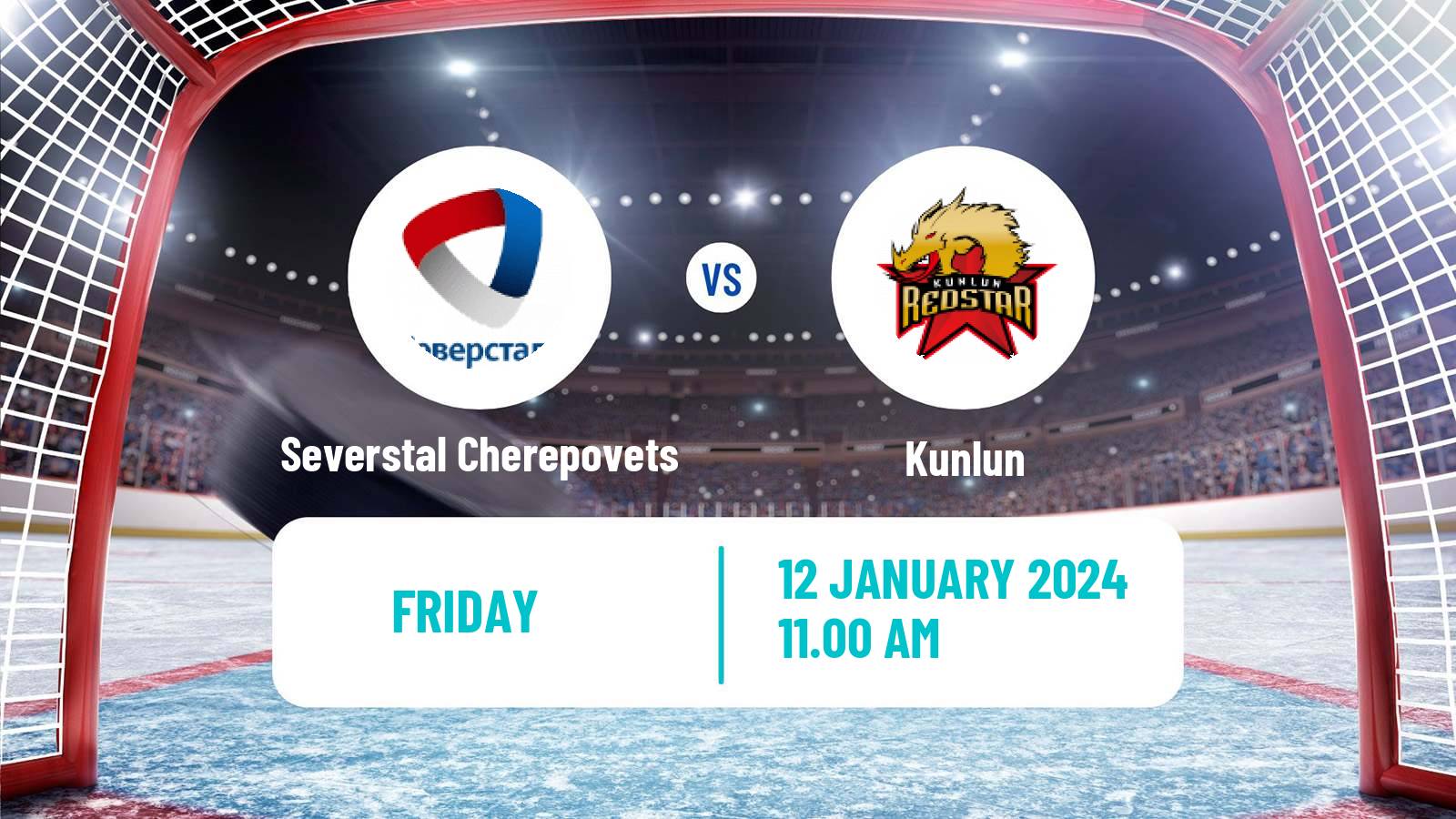 Hockey KHL Severstal Cherepovets - Kunlun