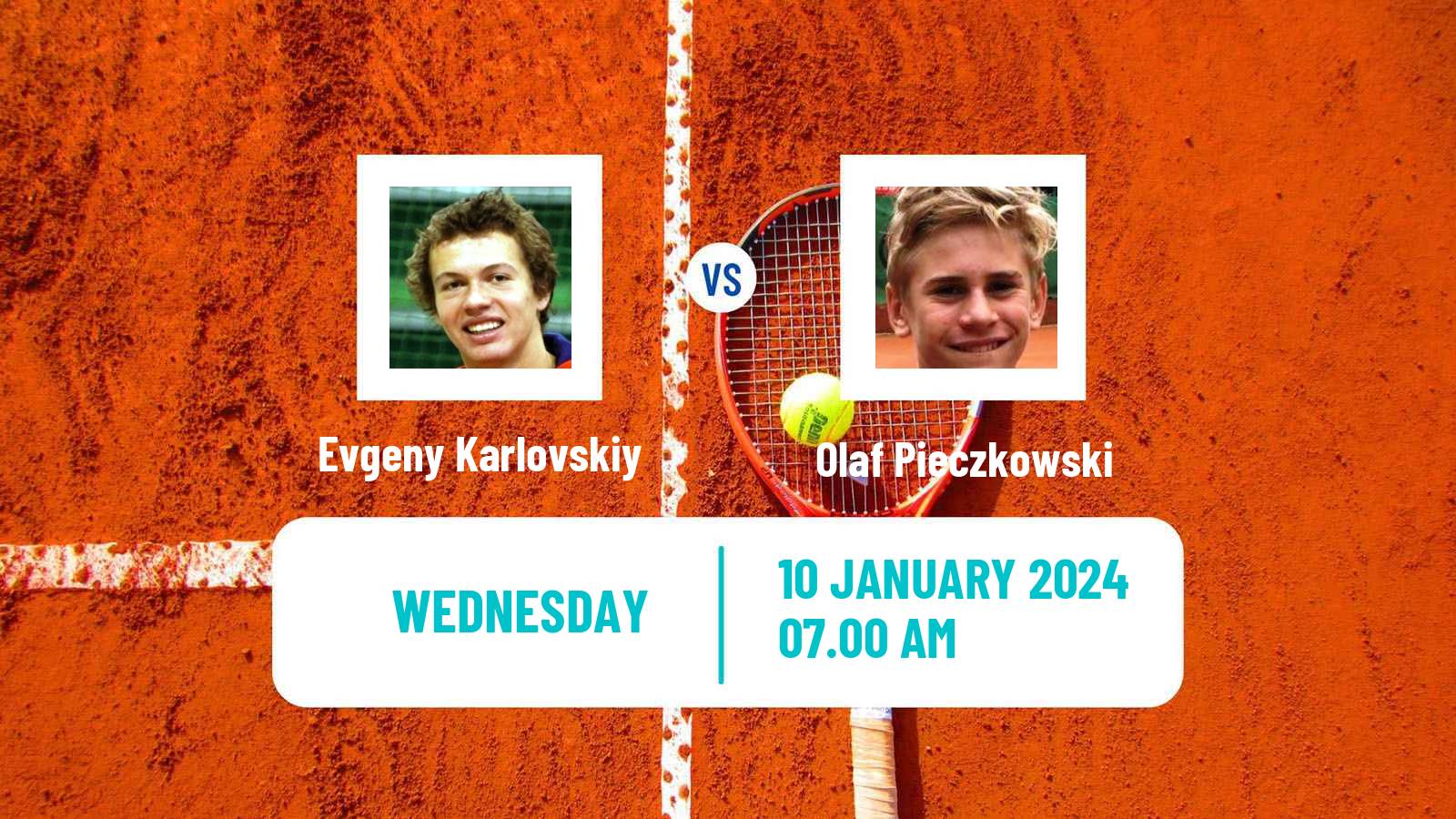 Tennis ITF M15 Doha Men Evgeny Karlovskiy - Olaf Pieczkowski