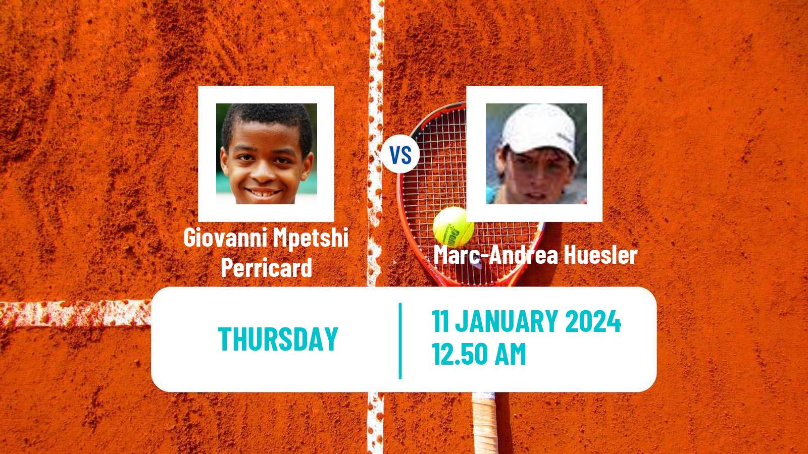 Tennis ATP Australian Open Giovanni Mpetshi Perricard - Marc-Andrea Huesler