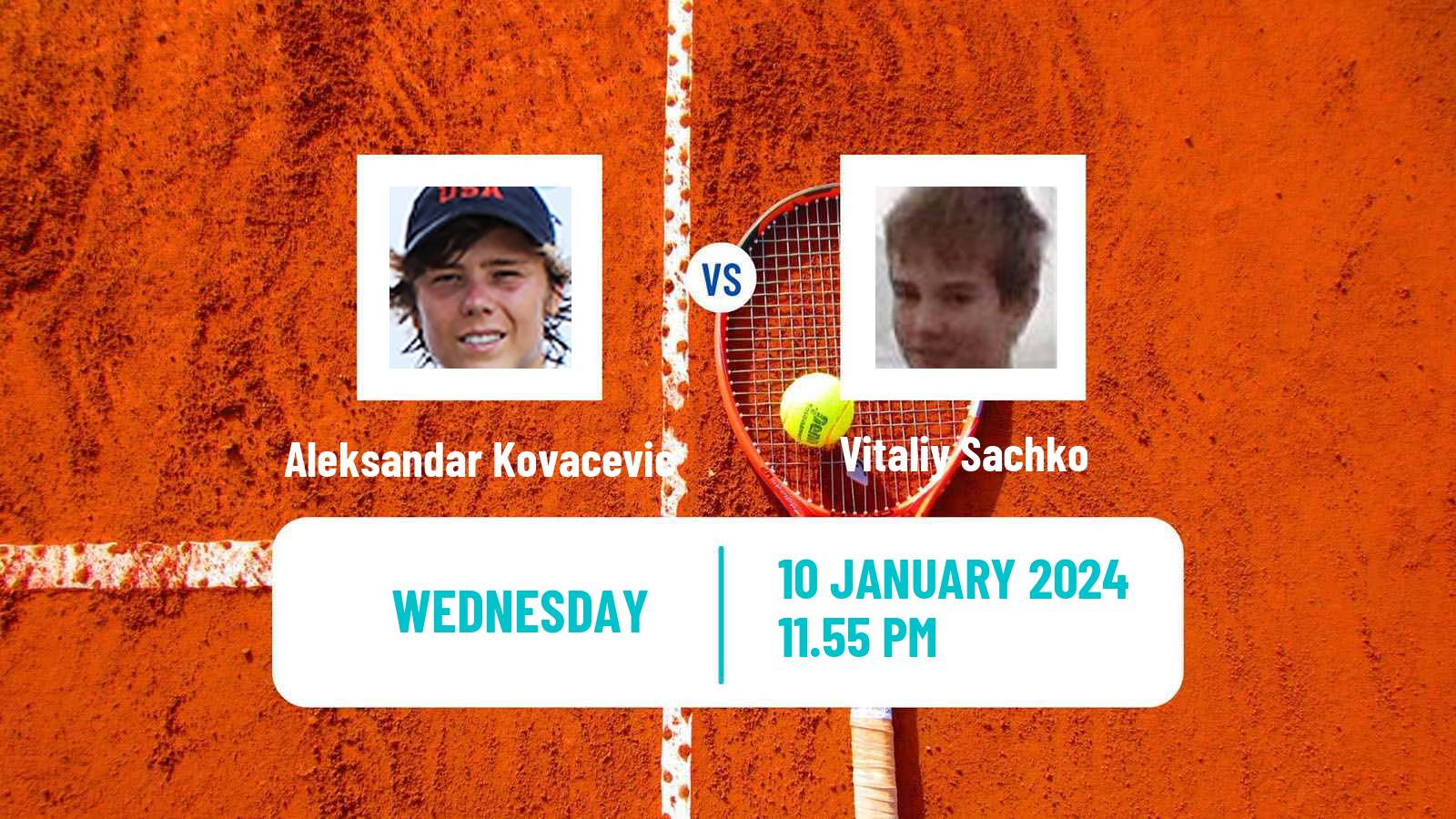 Tennis ATP Australian Open Aleksandar Kovacevic - Vitaliy Sachko
