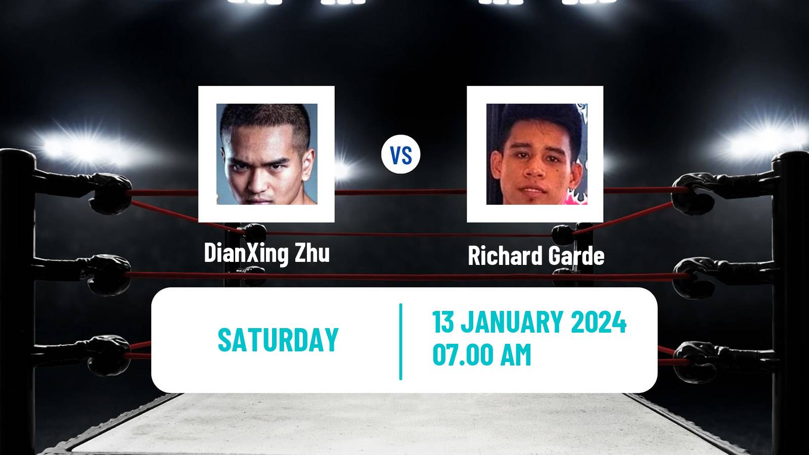Boxing Minimum WBO Global Title Men DianXing Zhu - Richard Garde