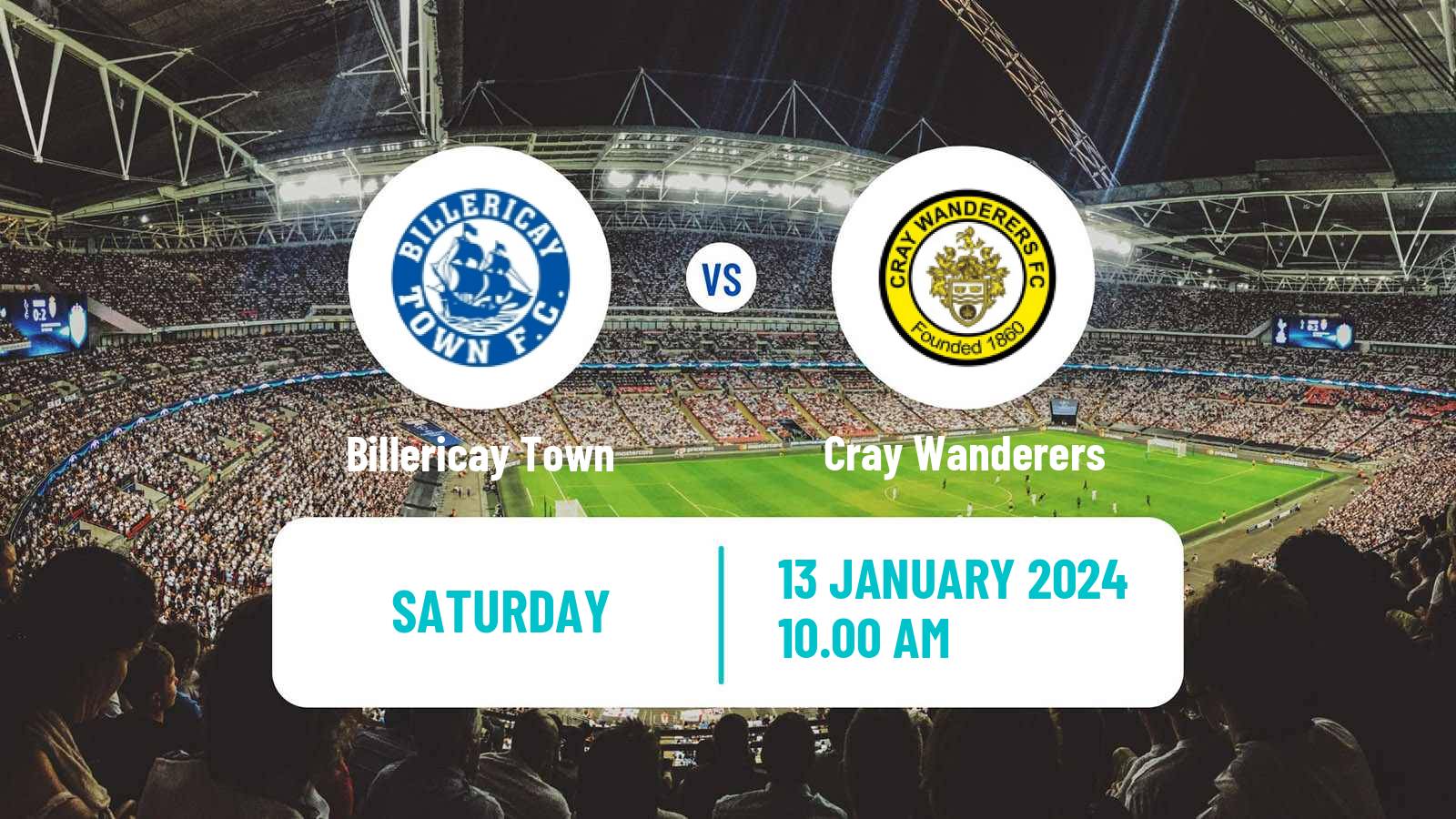 Soccer English Isthmian League Premier Division Billericay Town - Cray Wanderers