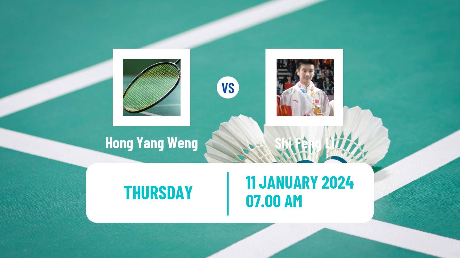 Badminton BWF World Tour Malaysia Open Men Hong Yang Weng - Shi Feng Li