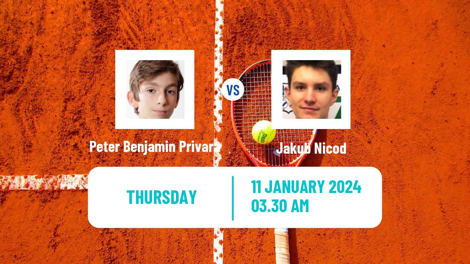 Tennis ITF M15 Monastir 2 Men Peter Benjamin Privara - Jakub Nicod