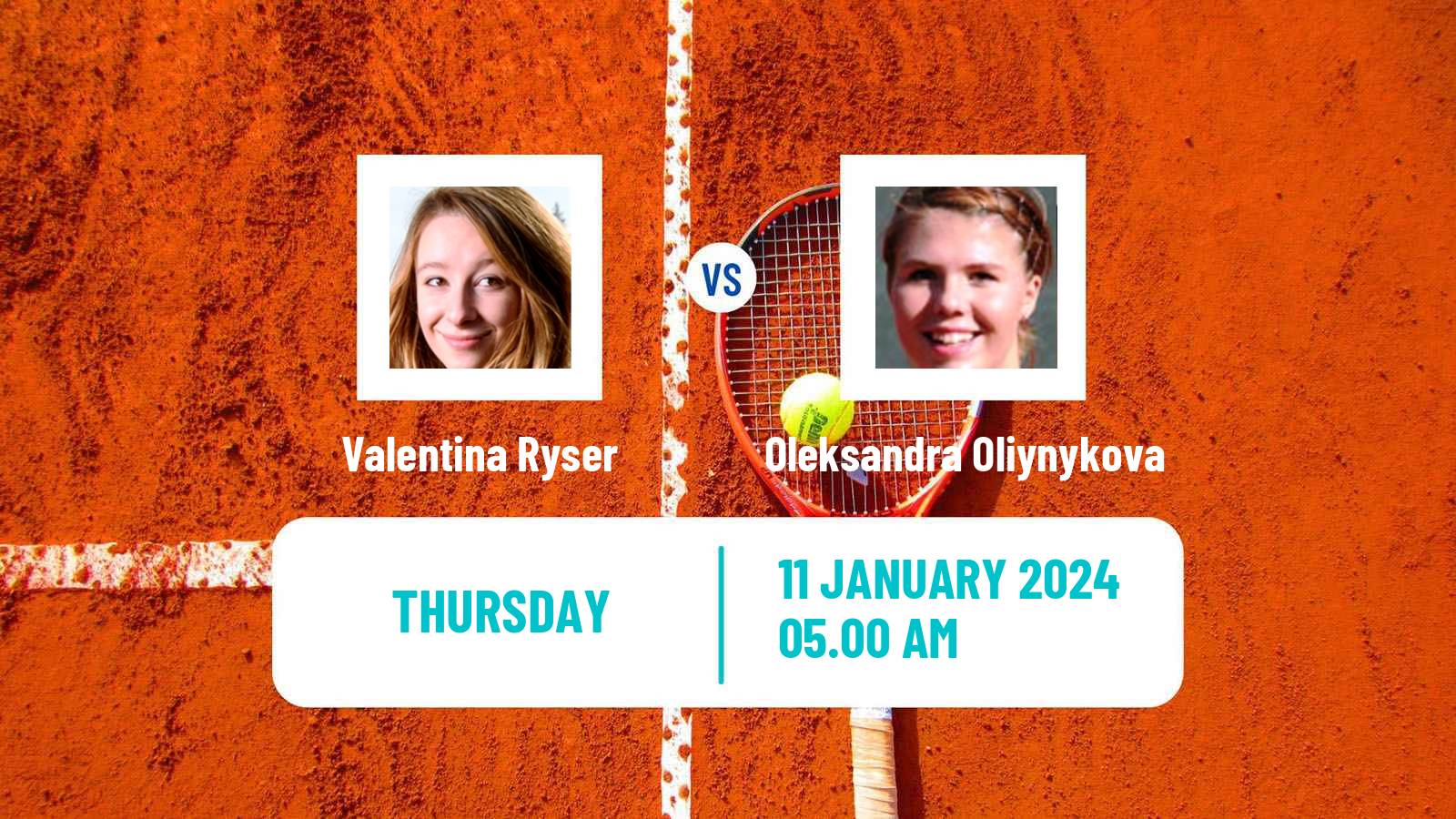 Tennis ITF W35 Loughborough Women Valentina Ryser - Oleksandra Oliynykova