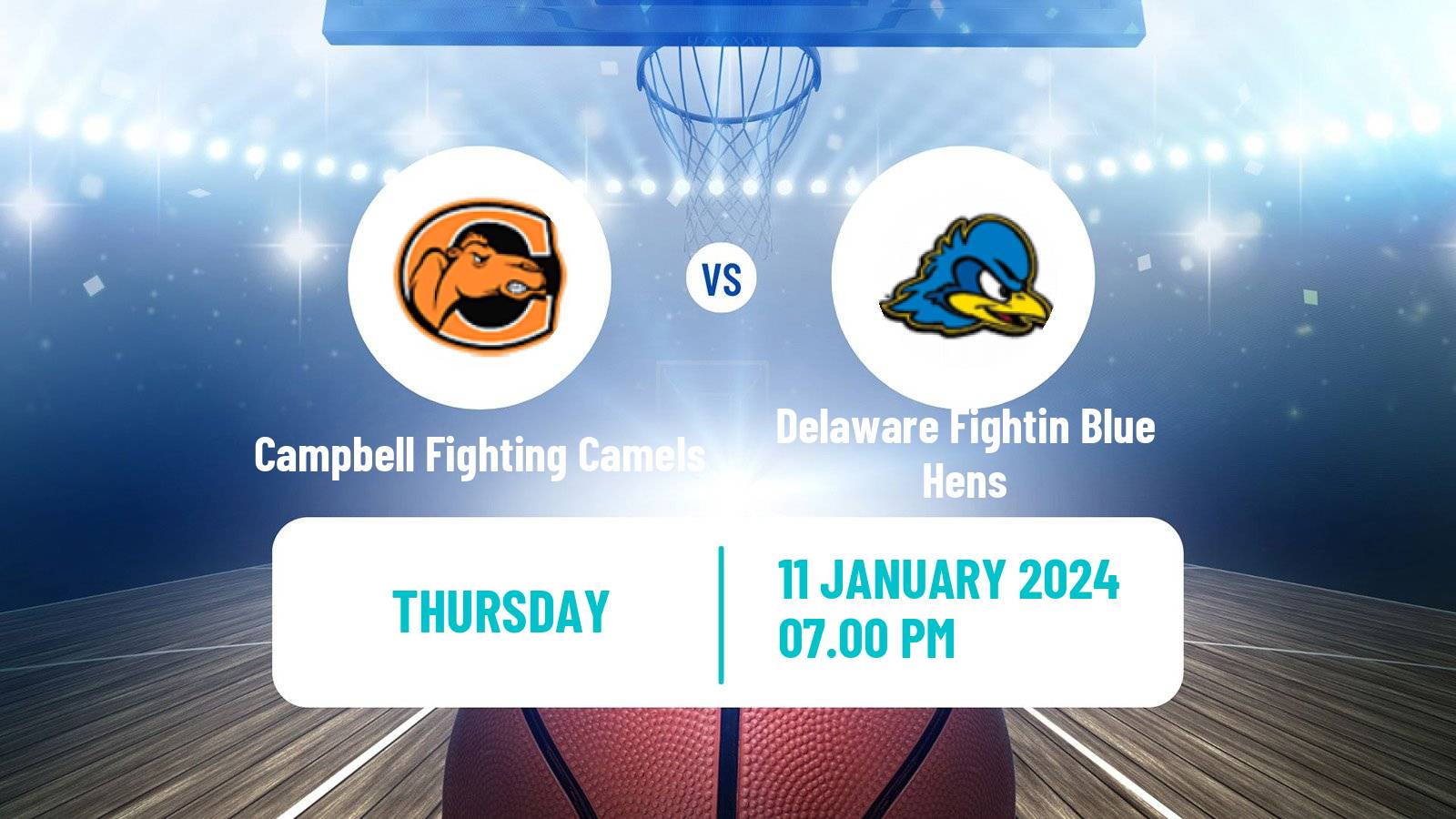 Basketball NCAA College Basketball Campbell Fighting Camels - Delaware Fightin Blue Hens