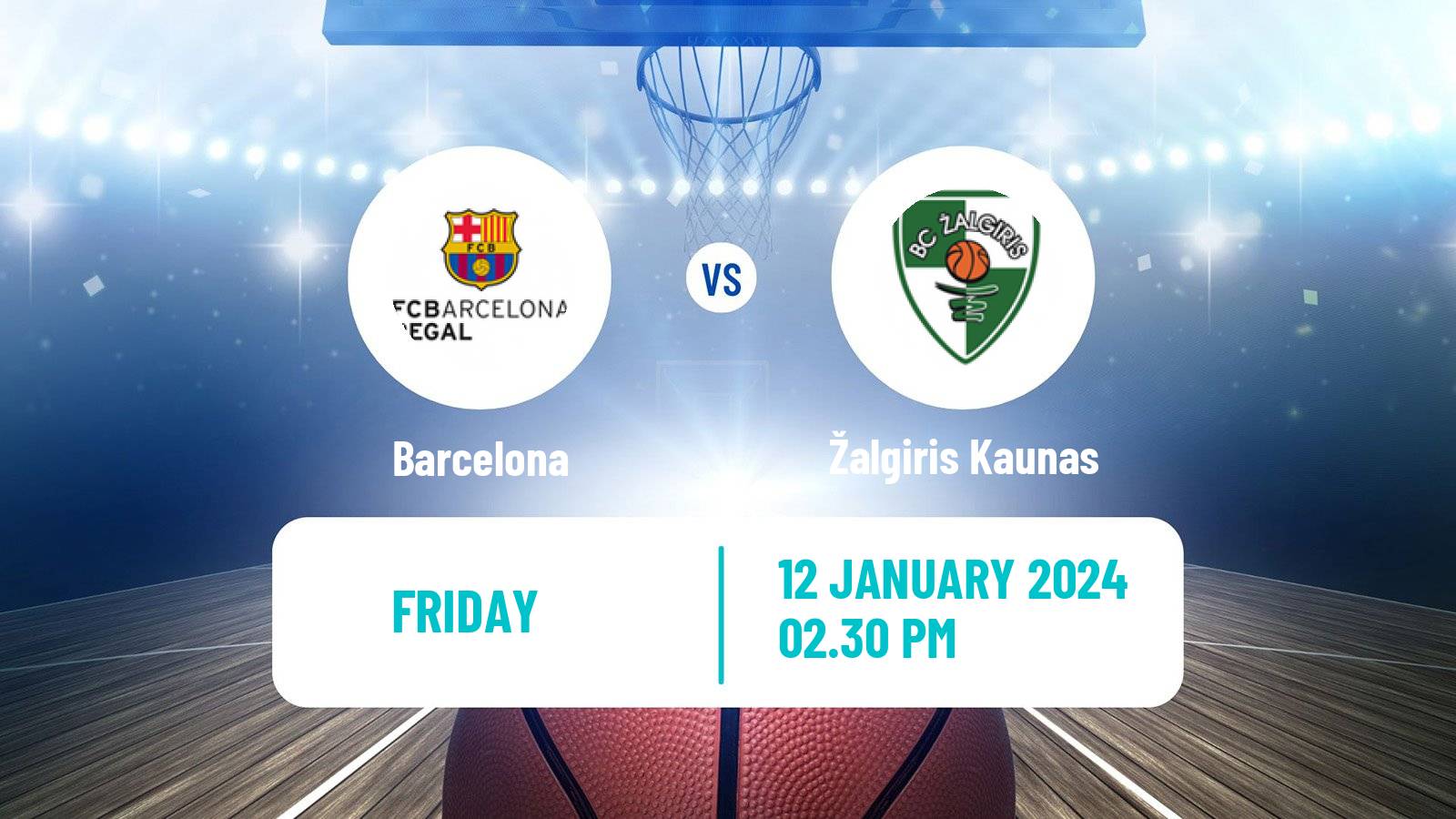 Basketball Euroleague Barcelona - Žalgiris Kaunas