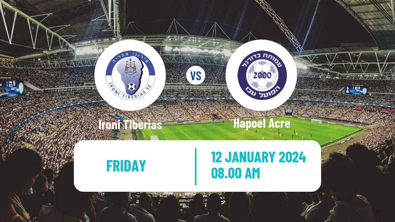 Soccer Israeli Liga Leumit Ironi Tiberias - Hapoel Acre