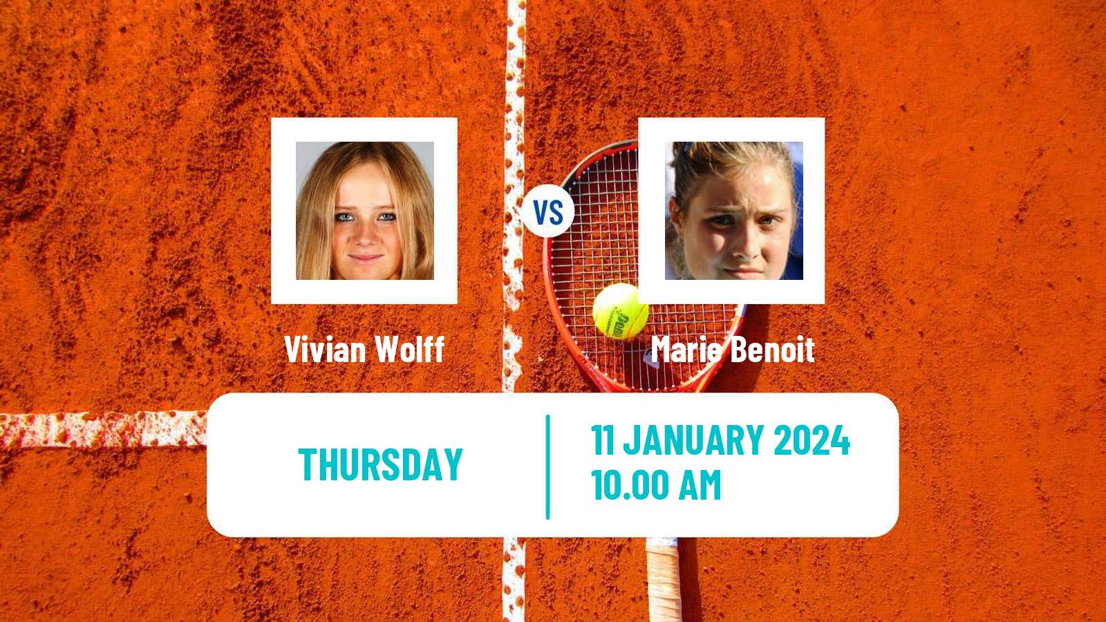 Tennis ITF W35 Naples Fl Women Vivian Wolff - Marie Benoit
