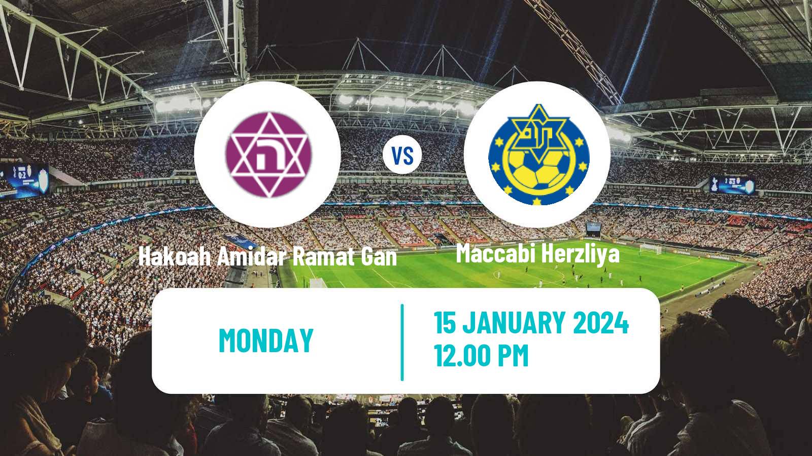 Soccer Israeli Liga Leumit Hakoah Amidar Ramat Gan - Maccabi Herzliya