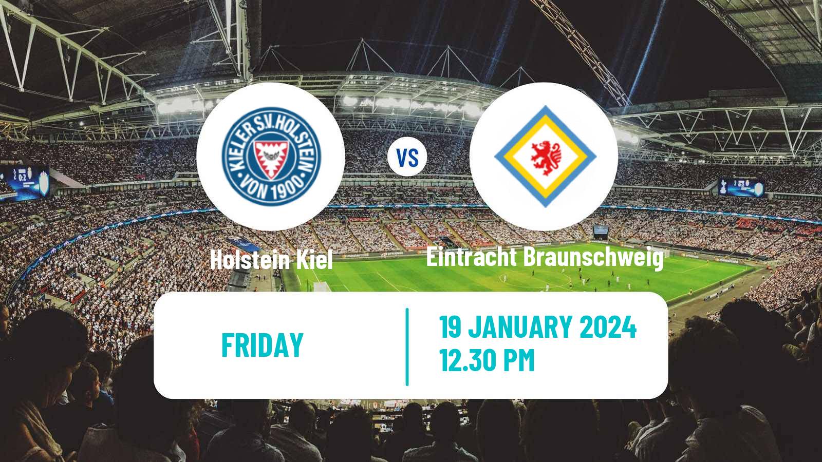 Soccer German 2 Bundesliga Holstein Kiel - Eintracht Braunschweig