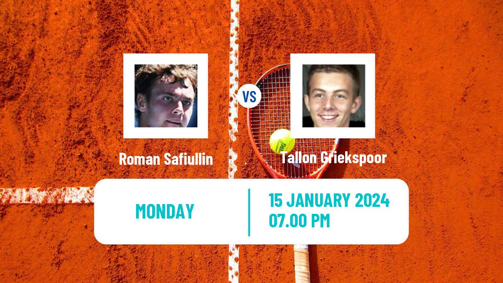 Tennis ATP Australian Open Roman Safiullin - Tallon Griekspoor