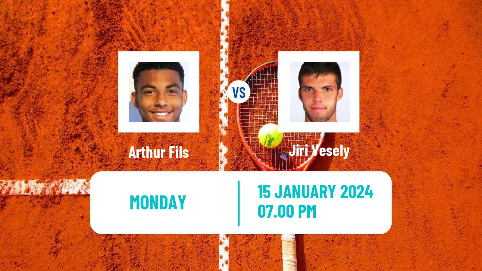 Tennis ATP Australian Open Arthur Fils - Jiri Vesely