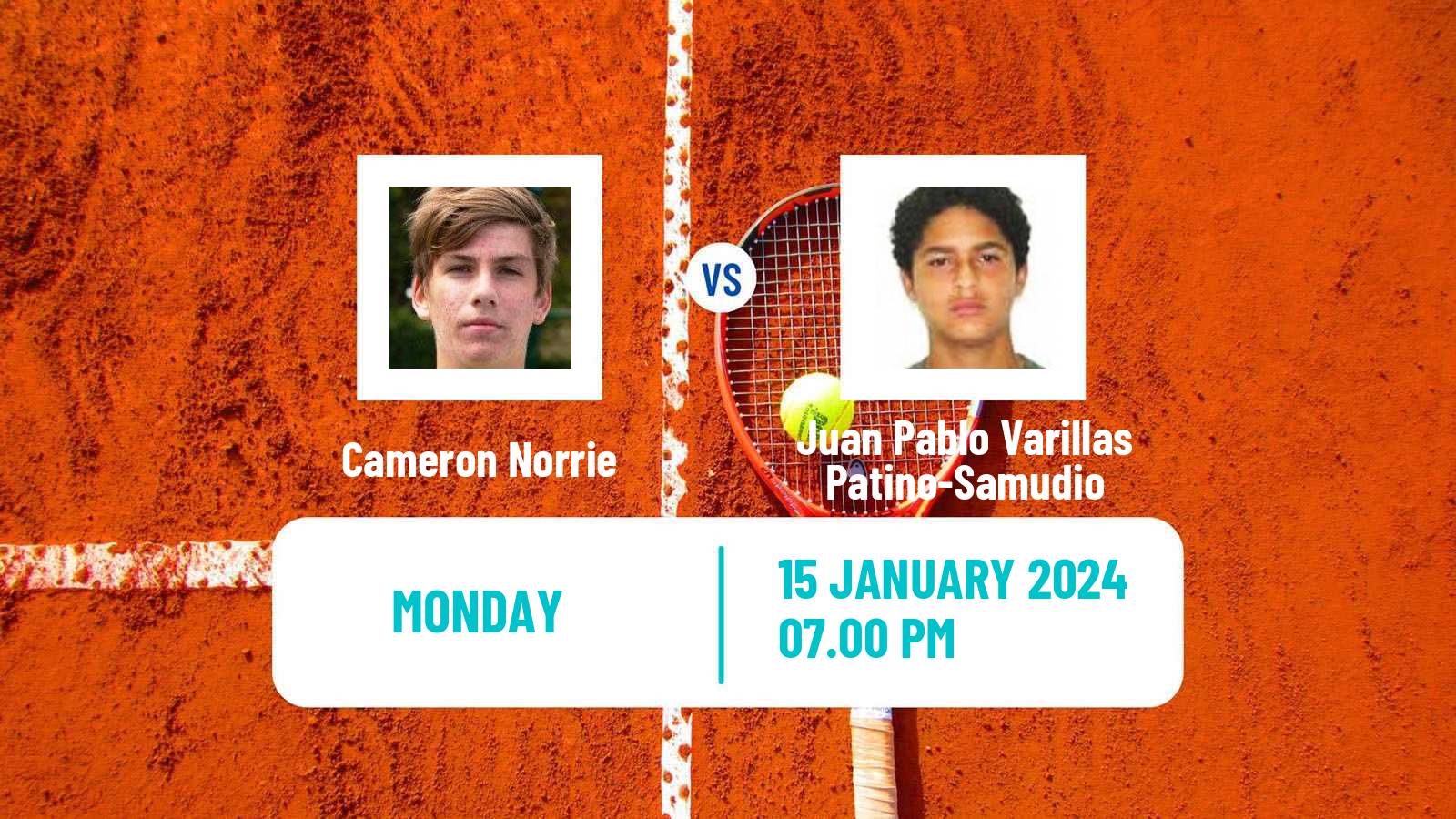 Tennis ATP Australian Open Cameron Norrie - Juan Pablo Varillas Patino-Samudio