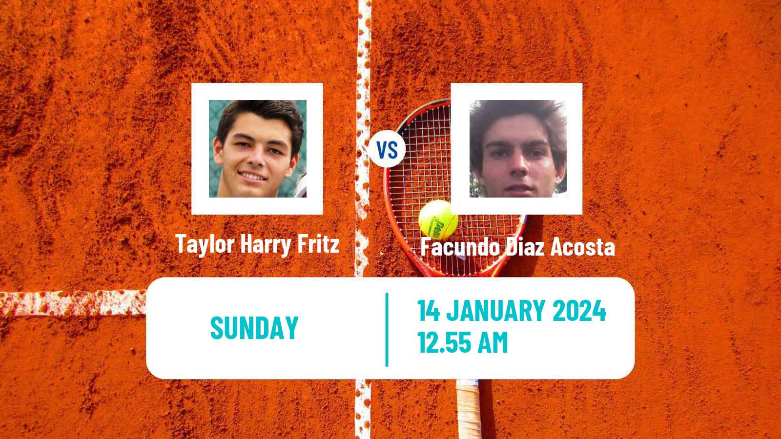 Tennis ATP Australian Open Taylor Harry Fritz - Facundo Diaz Acosta