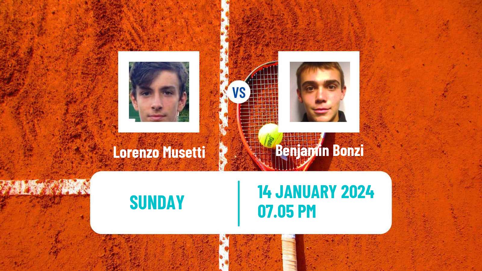 Tennis ATP Australian Open Lorenzo Musetti - Benjamin Bonzi