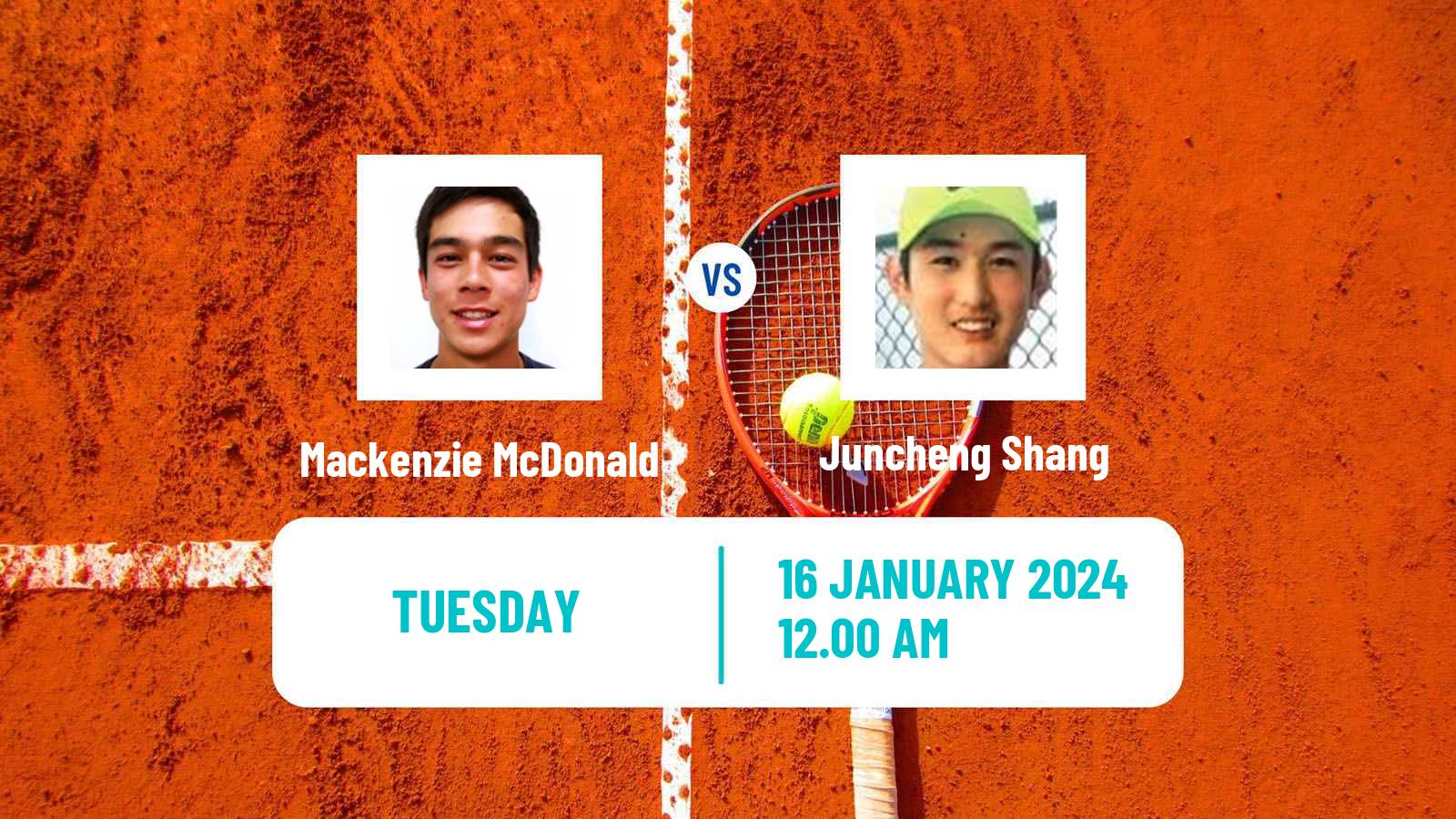 Tennis ATP Australian Open Mackenzie McDonald - Juncheng Shang