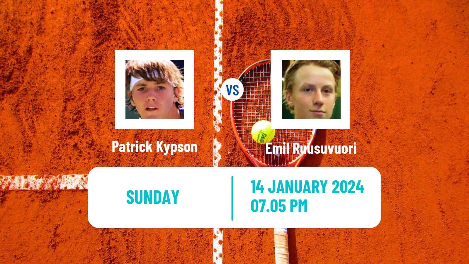 Tennis ATP Australian Open Patrick Kypson - Emil Ruusuvuori