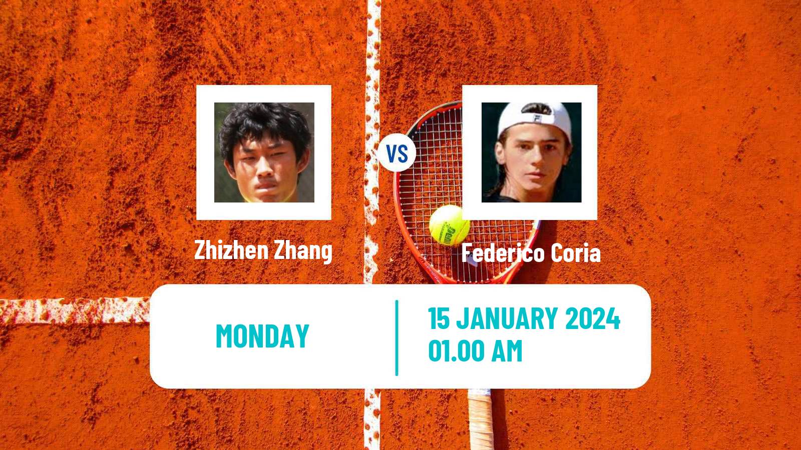 Tennis ATP Australian Open Zhizhen Zhang - Federico Coria