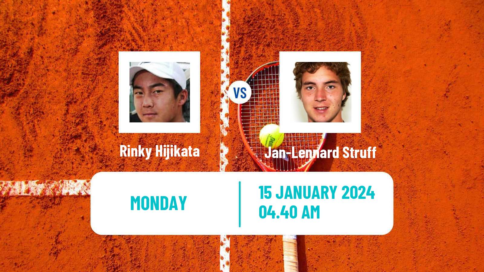 Tennis ATP Australian Open Rinky Hijikata - Jan-Lennard Struff