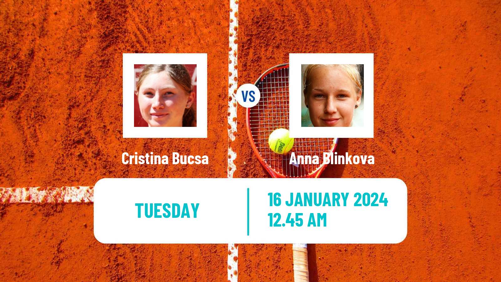 Tennis WTA Australian Open Cristina Bucsa - Anna Blinkova