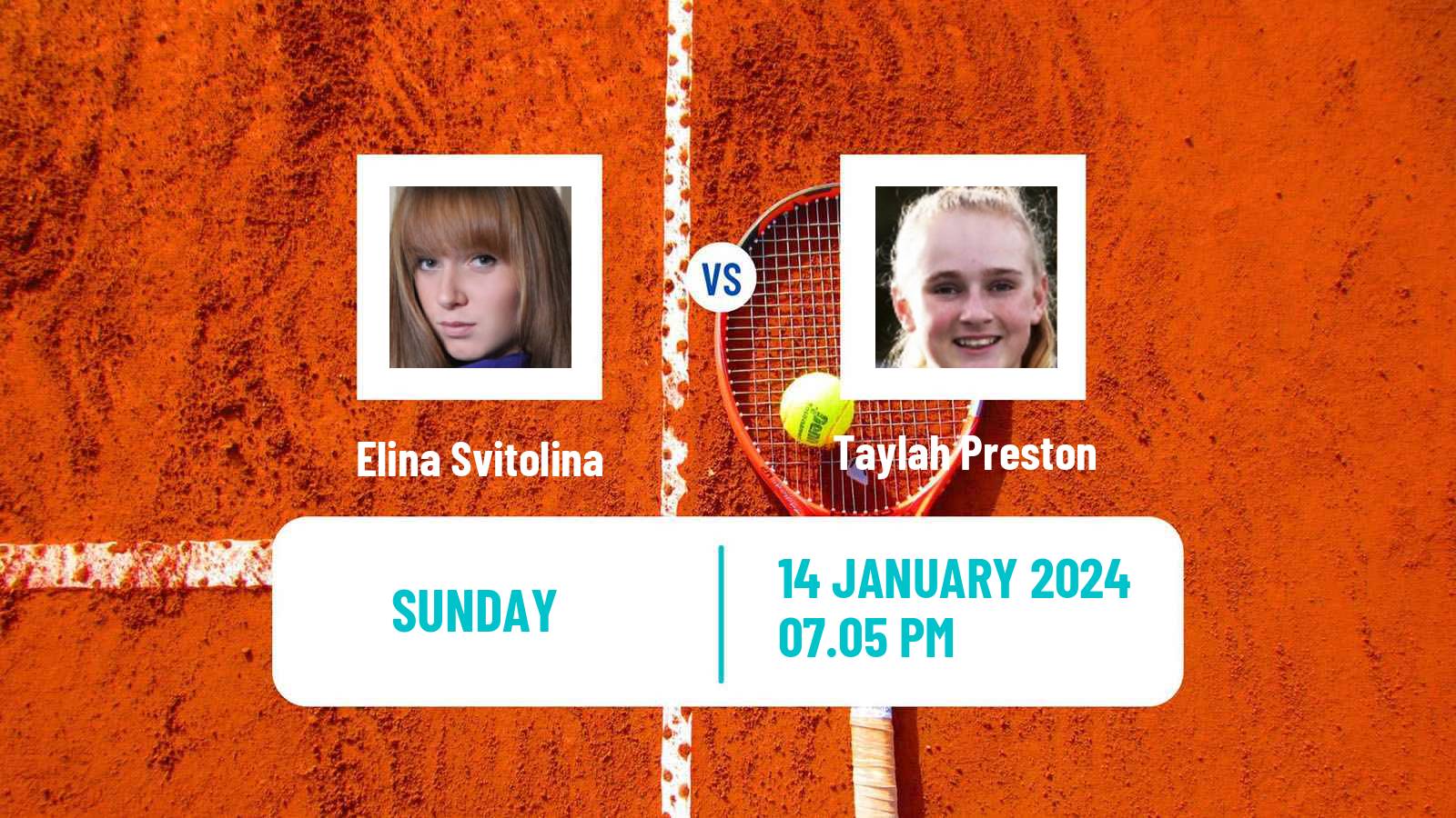 Tennis WTA Australian Open Elina Svitolina - Taylah Preston