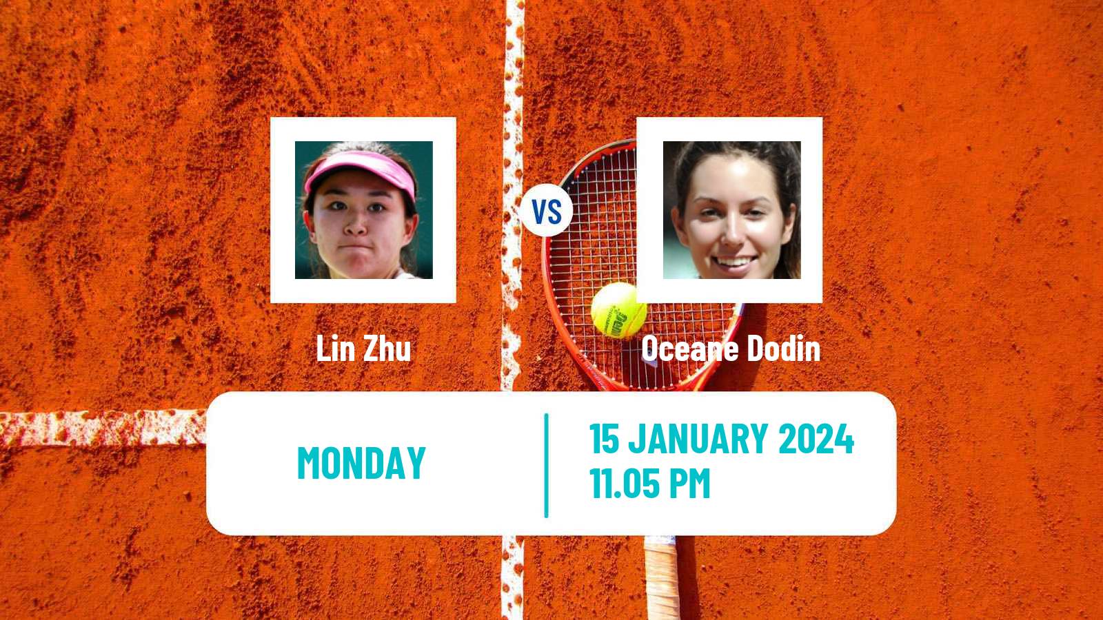 Tennis WTA Australian Open Lin Zhu - Oceane Dodin