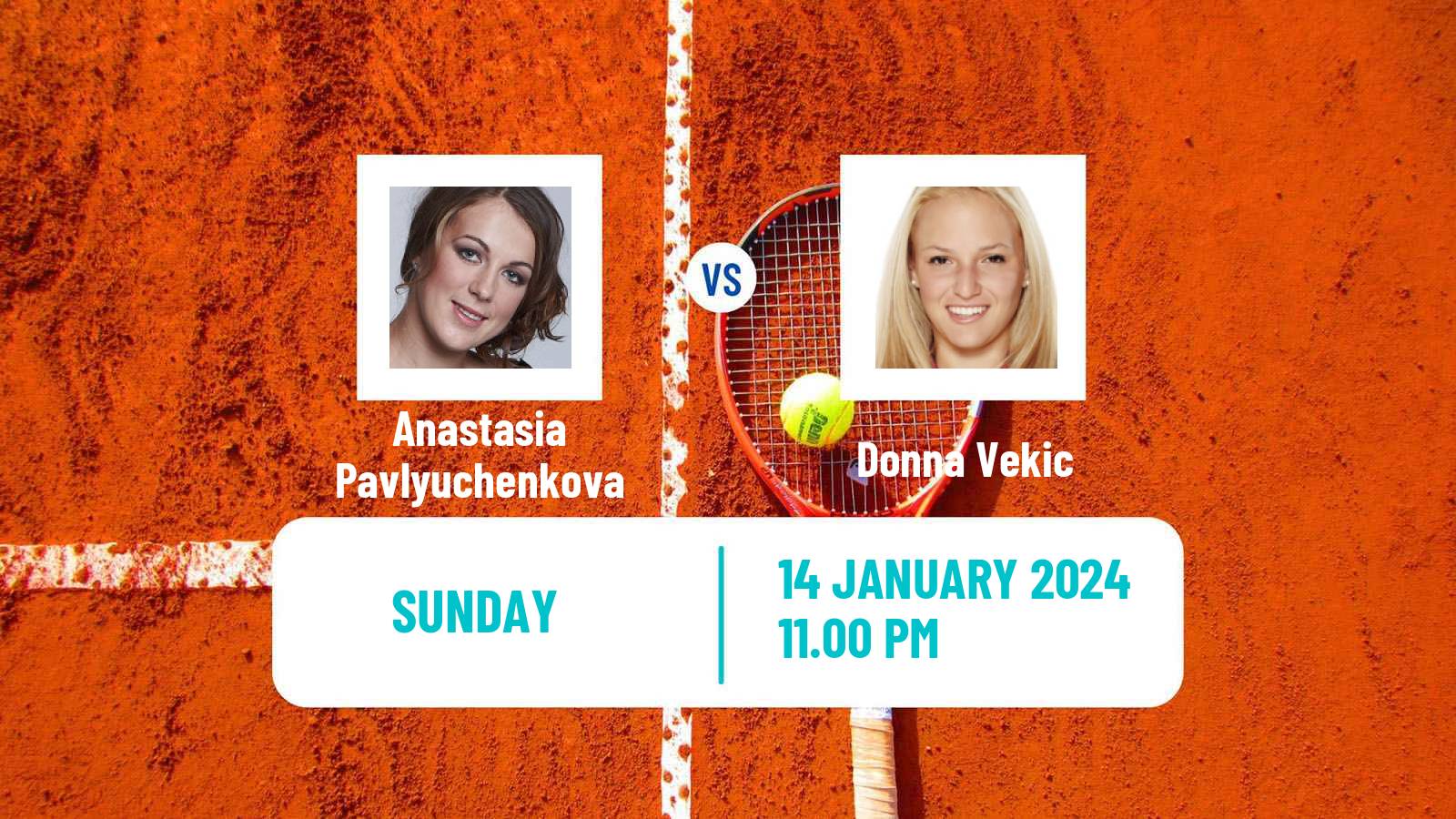 Tennis WTA Australian Open Anastasia Pavlyuchenkova - Donna Vekic