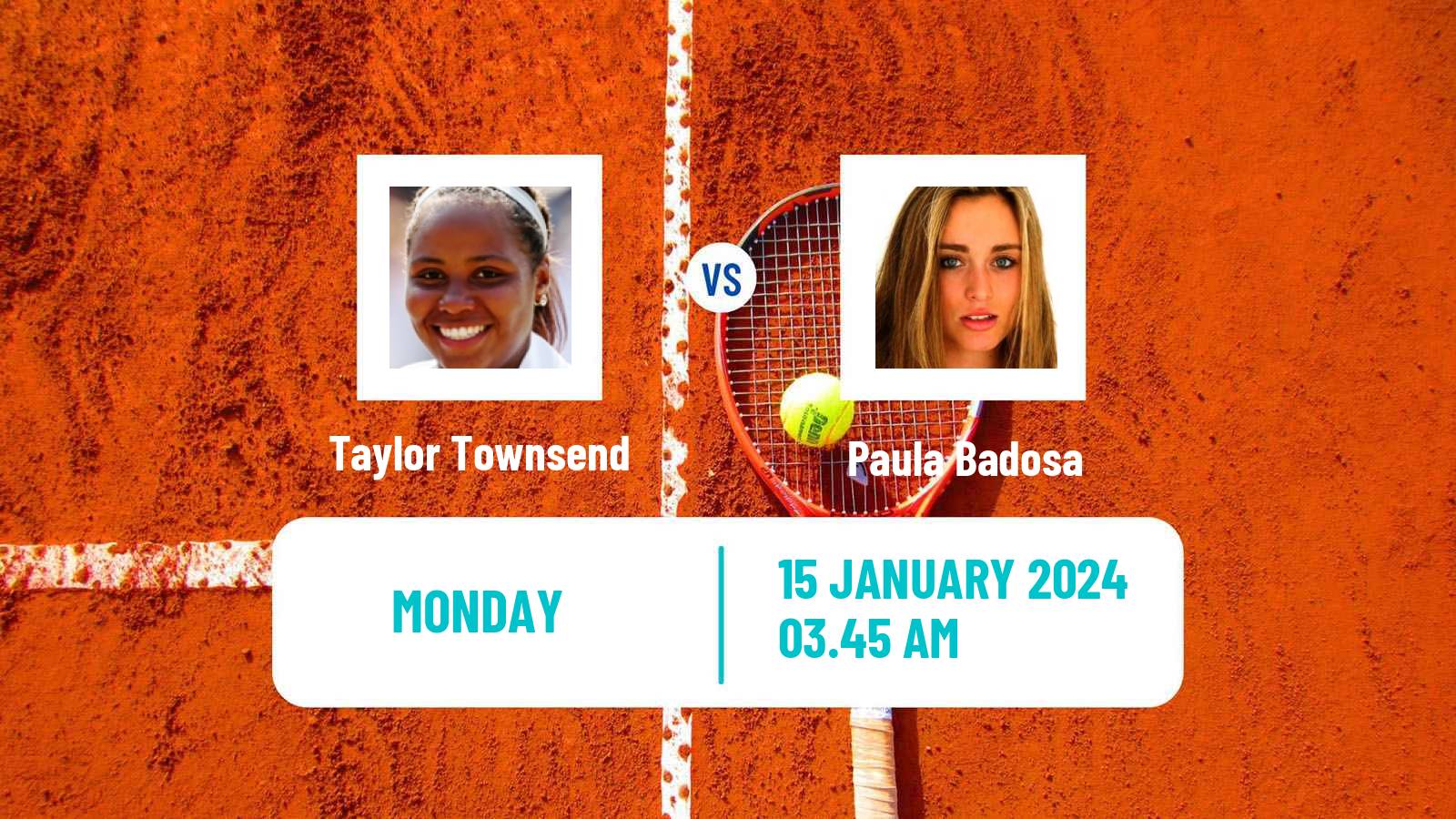 Tennis WTA Australian Open Taylor Townsend - Paula Badosa