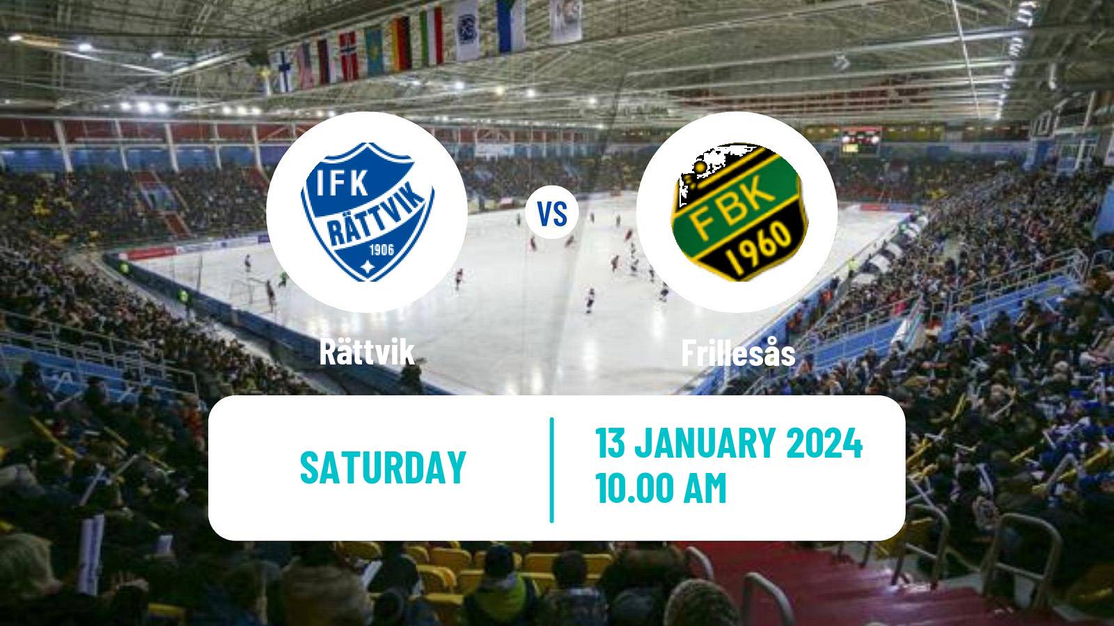 Bandy Swedish Elitserien Bandy Rättvik - Frillesås