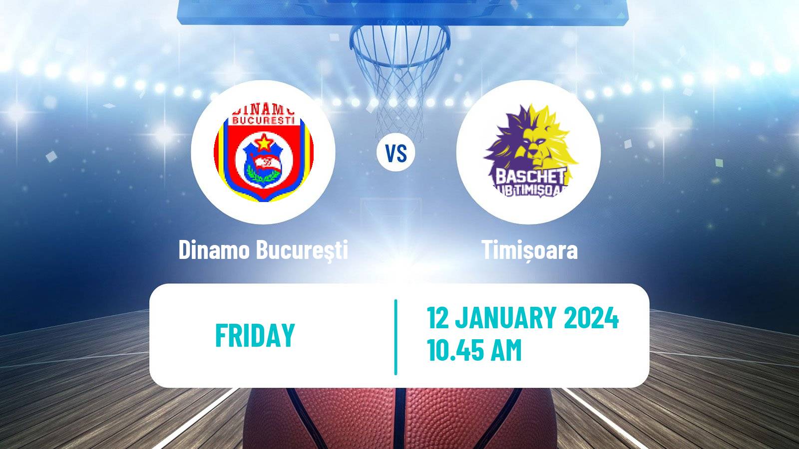 Basketball Romanian Divizia A Basketball Dinamo Bucureşti - Timișoara