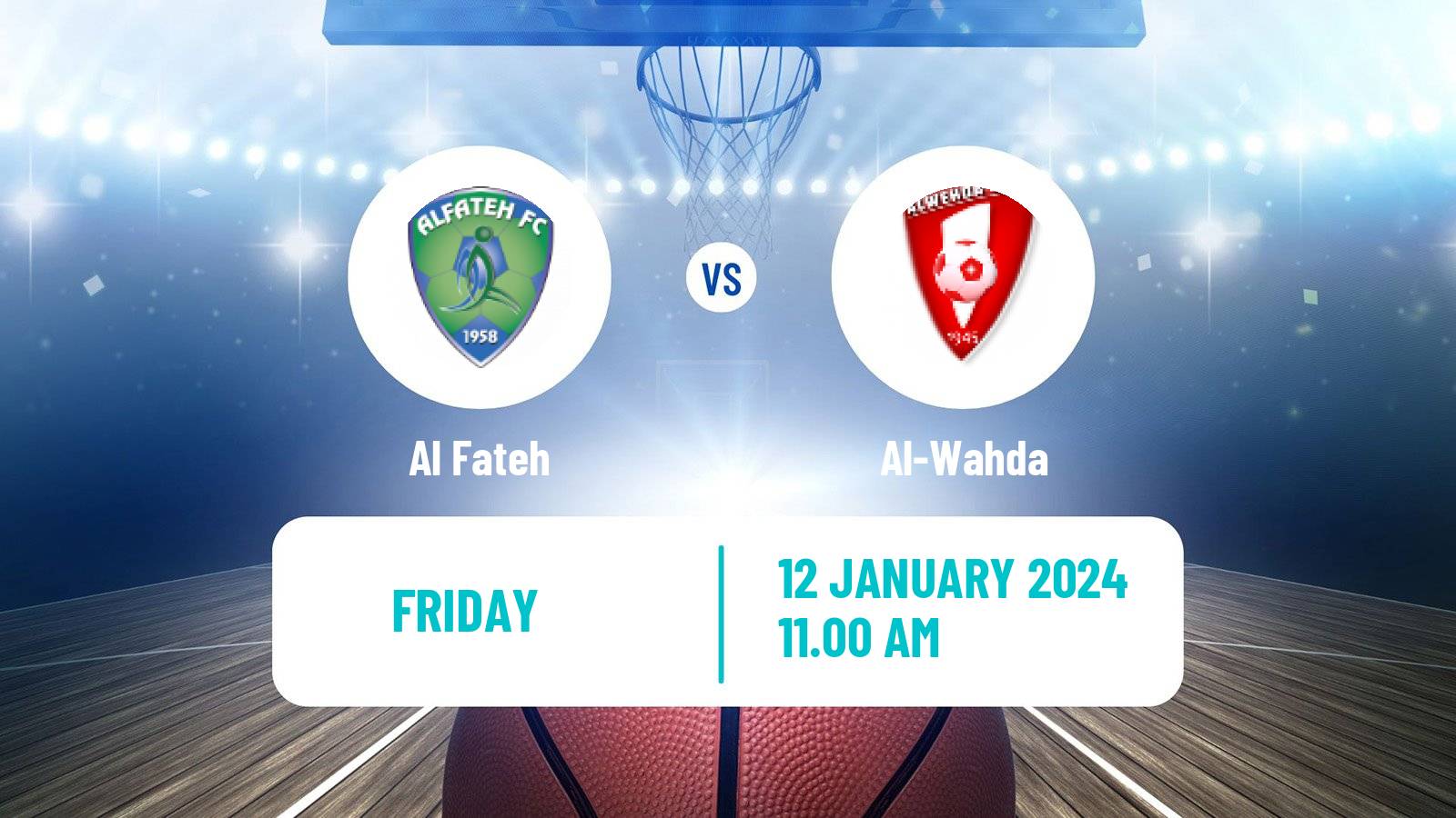 Basketball Saudi Premier League Basketball Al Fateh - Al-Wahda