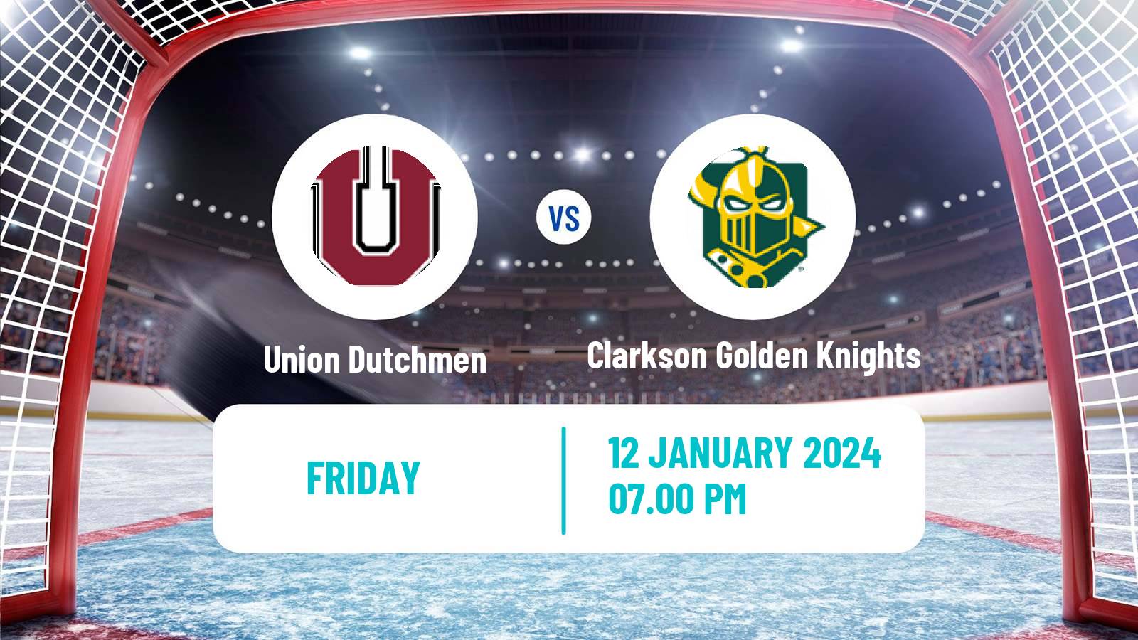 Hockey NCAA Hockey Union Dutchmen - Clarkson Golden Knights