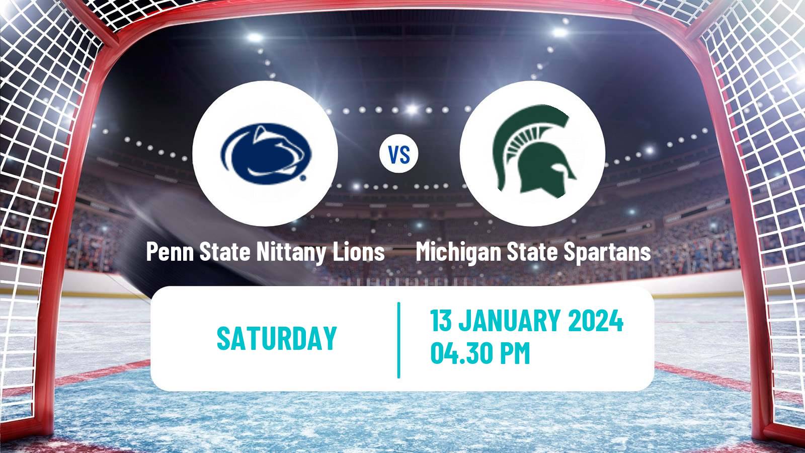 Hockey NCAA Hockey Penn State Nittany Lions - Michigan State Spartans