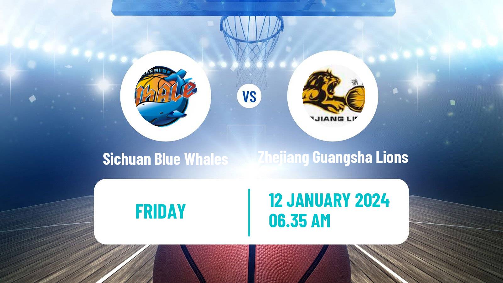 Basketball CBA Sichuan Blue Whales - Zhejiang Guangsha Lions