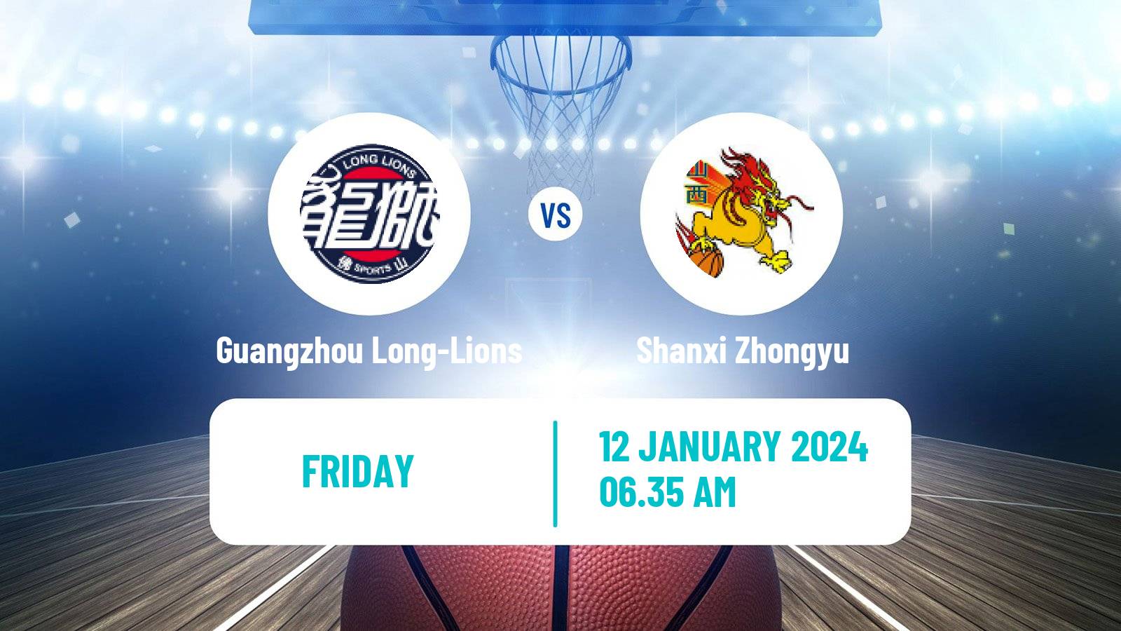 Basketball CBA Guangzhou Long-Lions - Shanxi Zhongyu