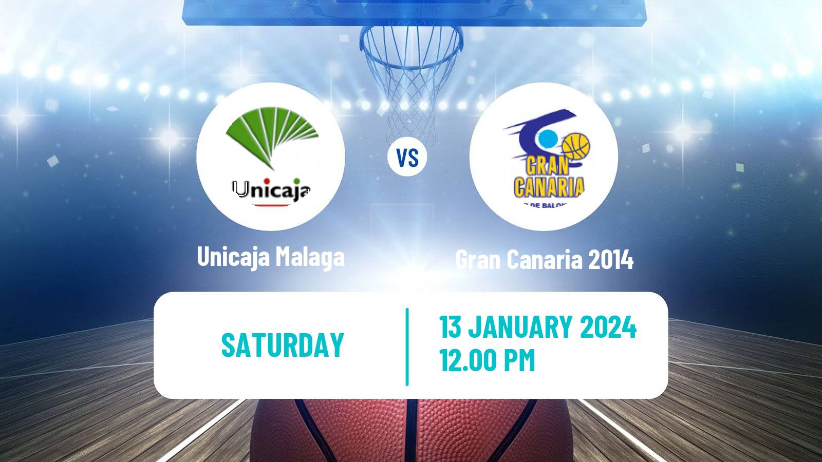 Basketball Spanish ACB League Unicaja Malaga - Gran Canaria 2014