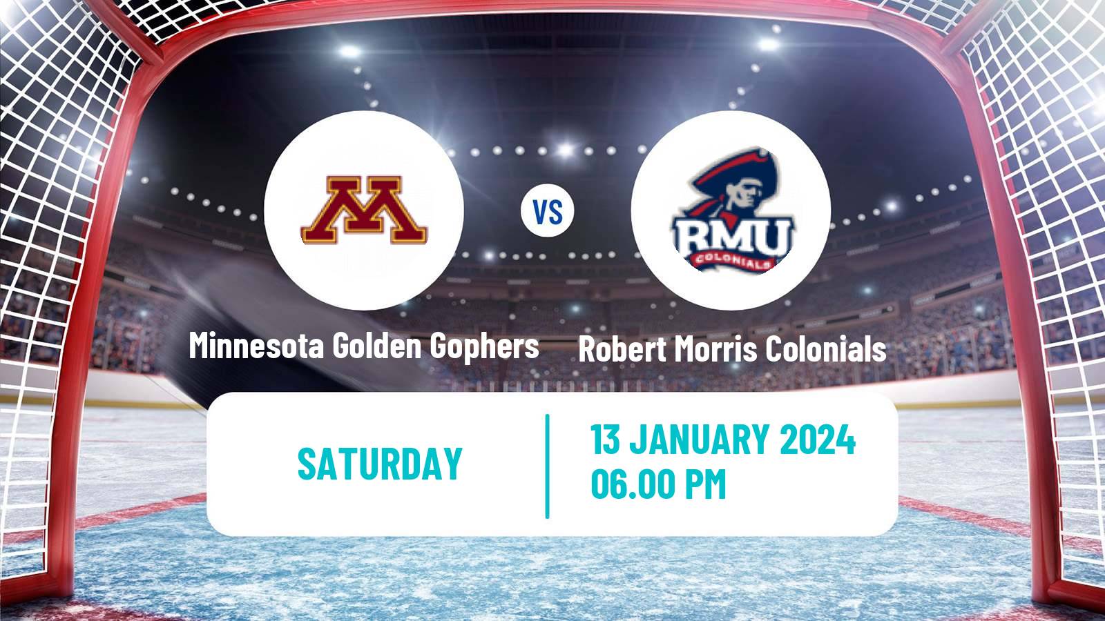 Hockey NCAA Hockey Minnesota Golden Gophers - Robert Morris Colonials