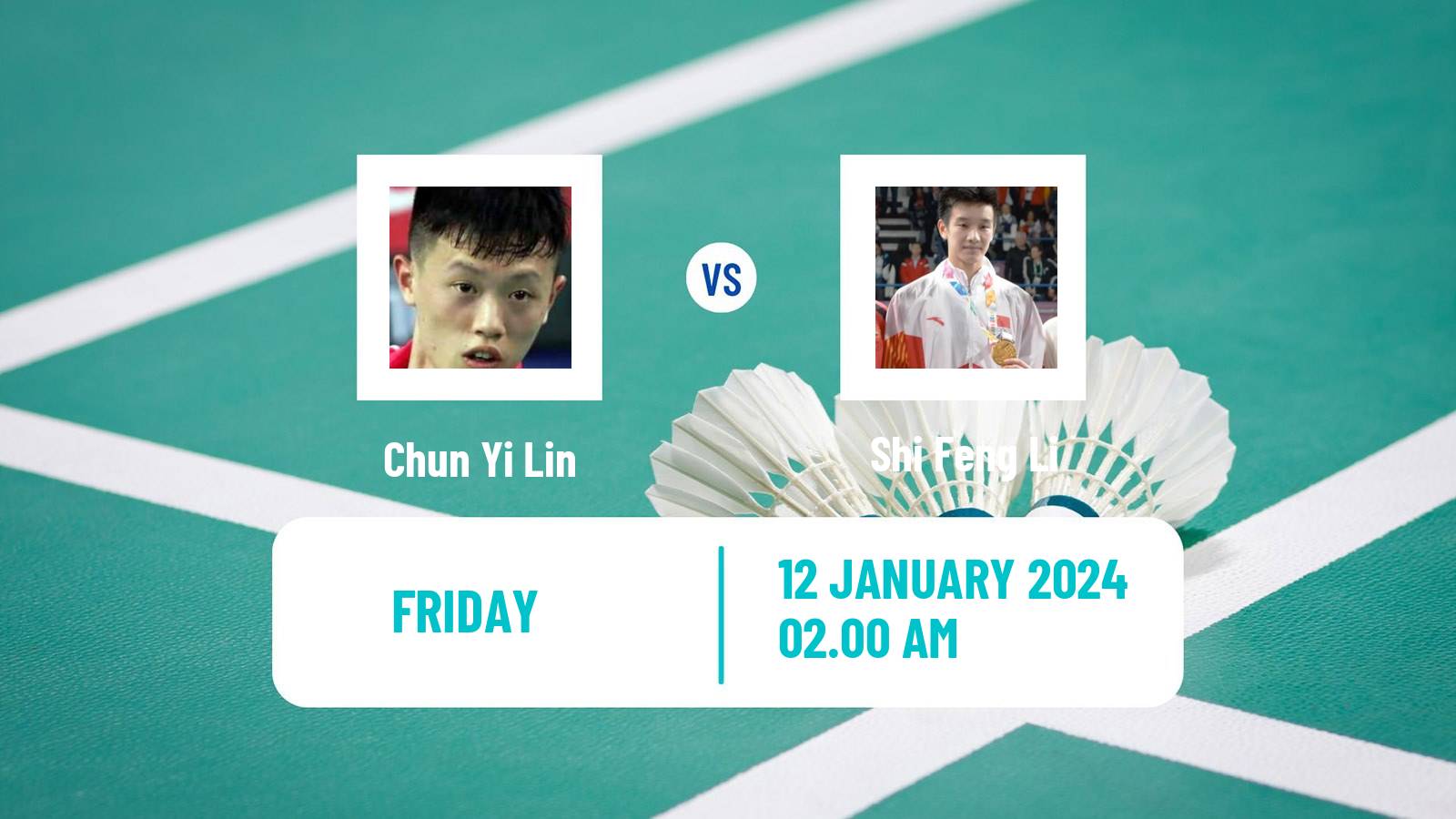 Badminton BWF World Tour Malaysia Open Men Chun Yi Lin - Shi Feng Li