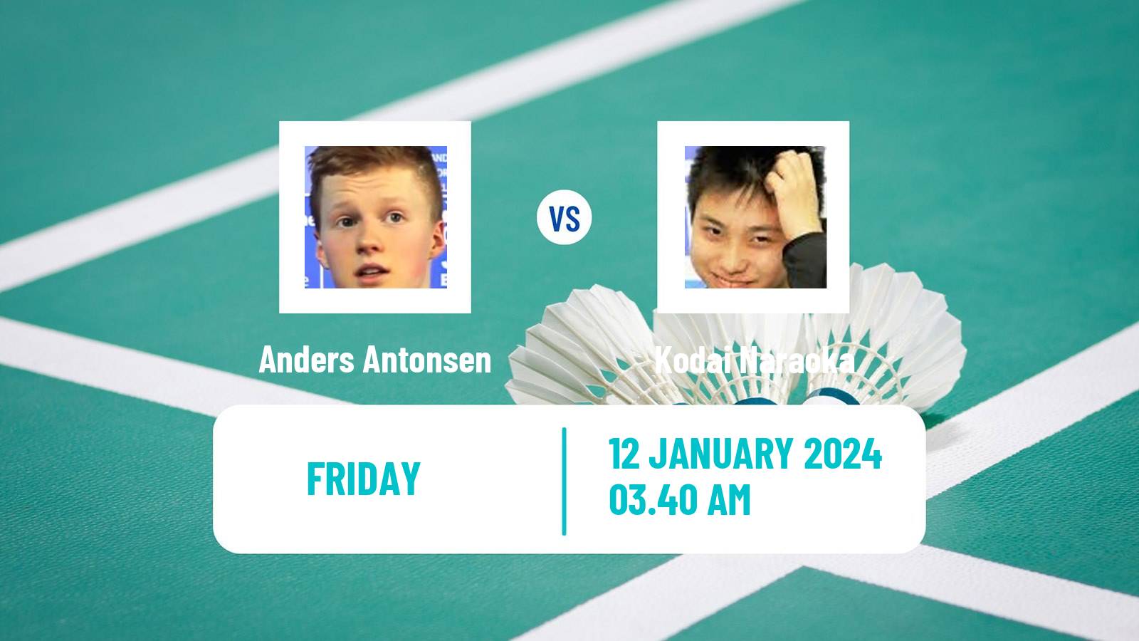 Badminton BWF World Tour Malaysia Open Men Anders Antonsen - Kodai Naraoka