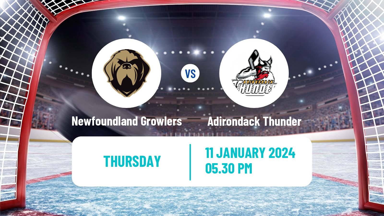 Hockey ECHL Newfoundland Growlers - Adirondack Thunder