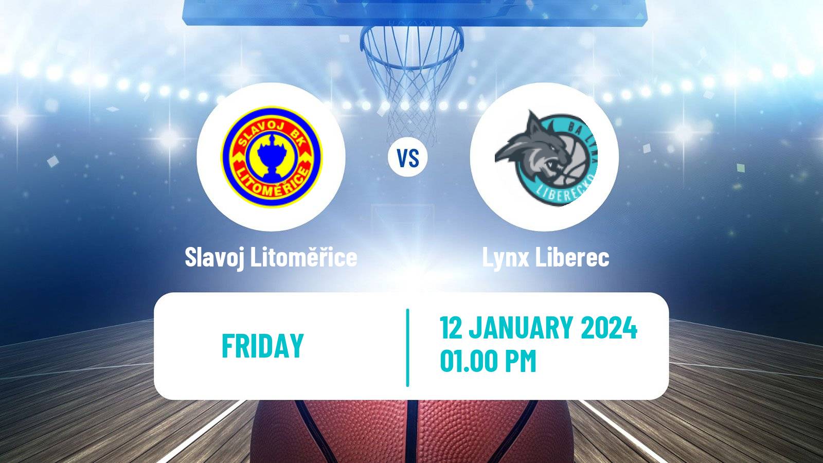 Basketball Czech 1 Liga Basketball Slavoj Litoměřice - Lynx Liberec