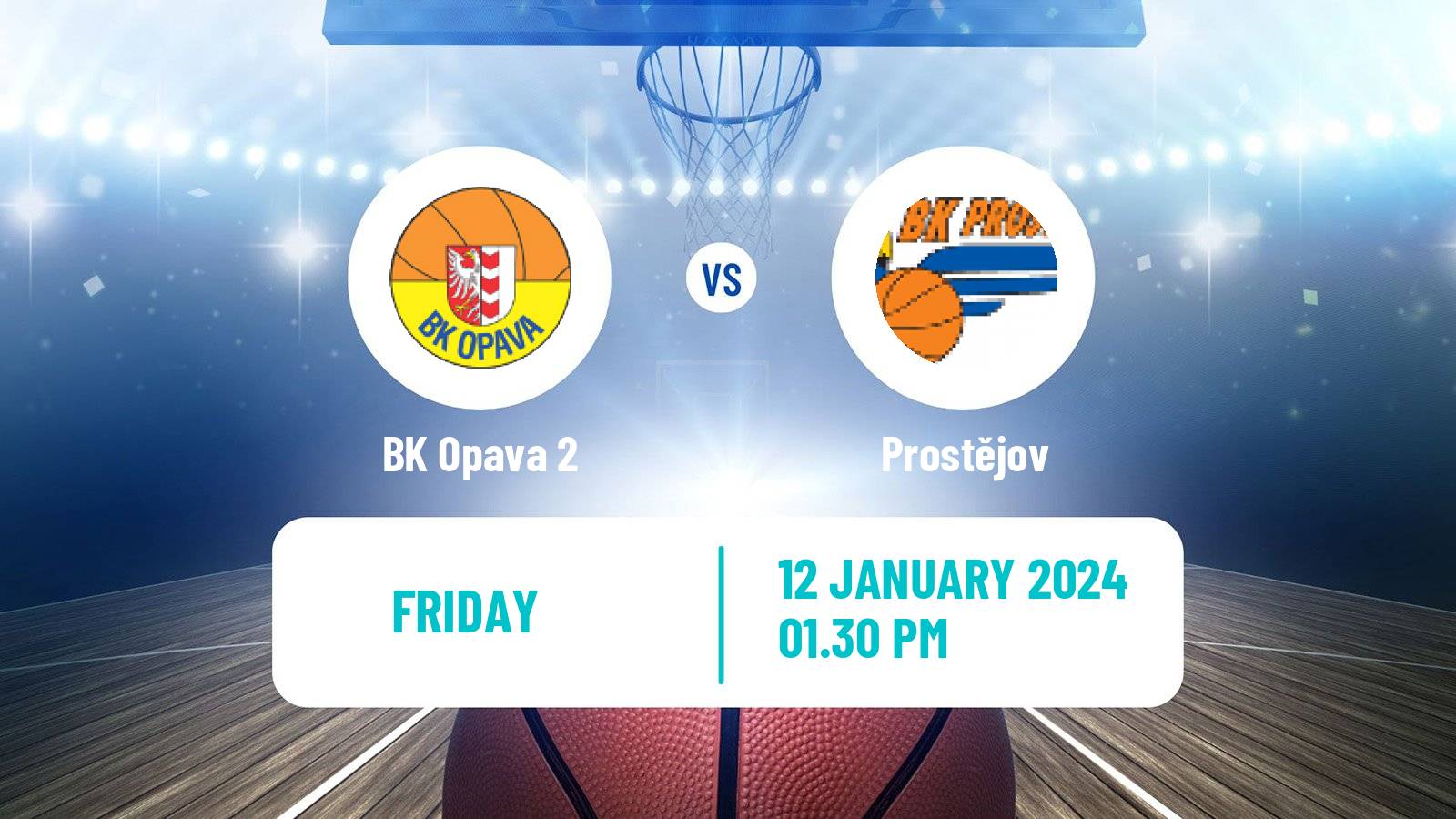 Basketball Czech 1 Liga Basketball Opava 2 - Prostějov