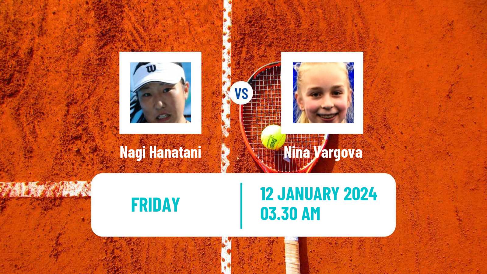 Tennis ITF W15 Monastir 2 Women Nagi Hanatani - Nina Vargova