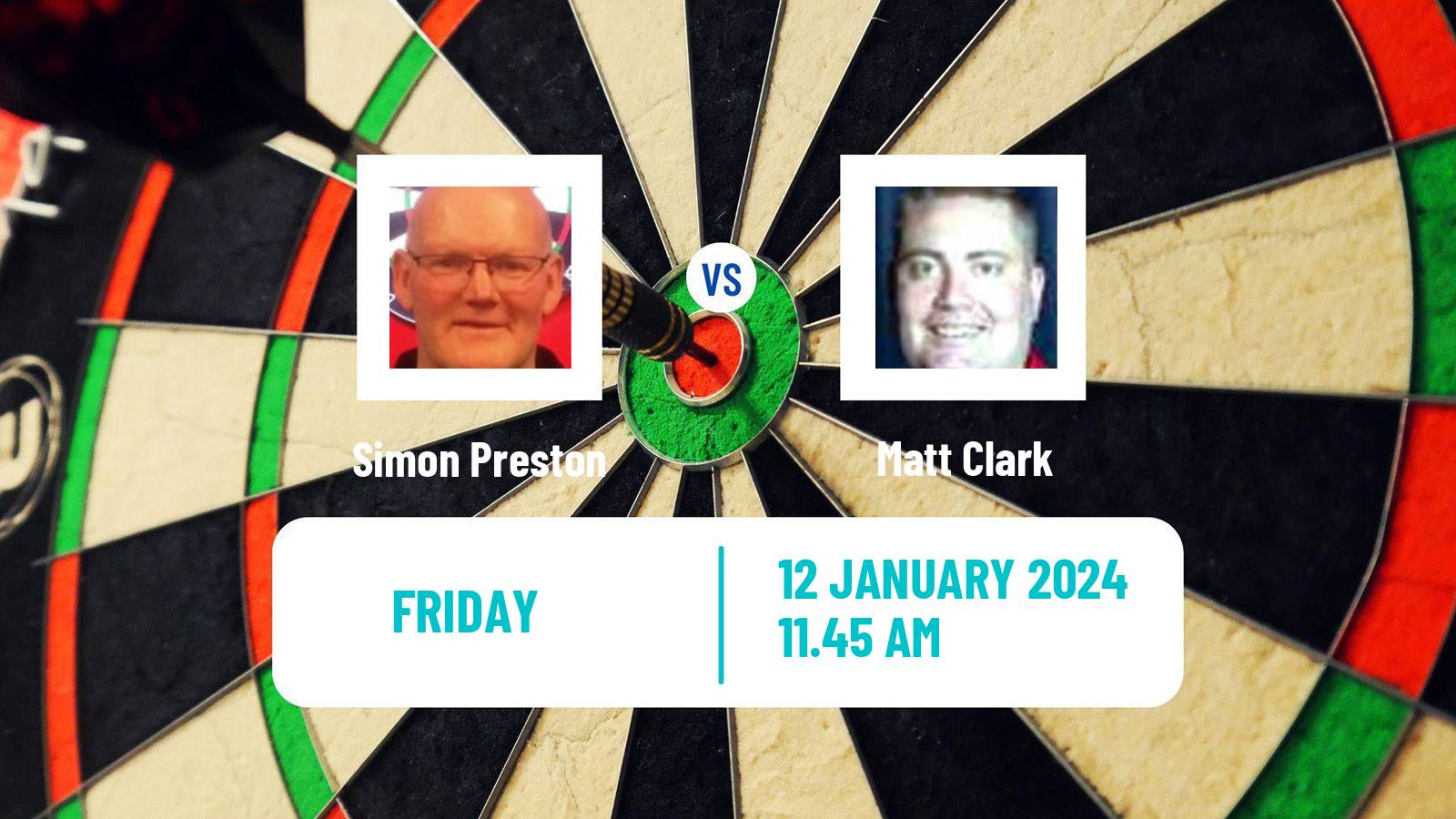 Darts Modus Super Series Simon Preston - Matt Clark