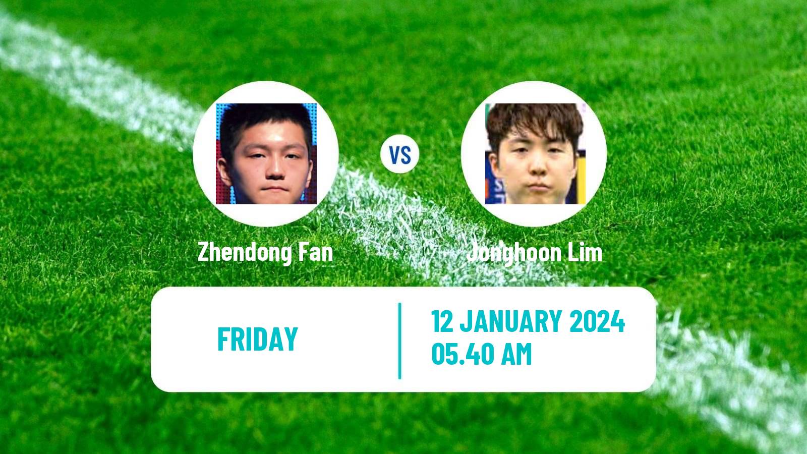 Table tennis Wtt Star Contender Doha Men Zhendong Fan - Jonghoon Lim