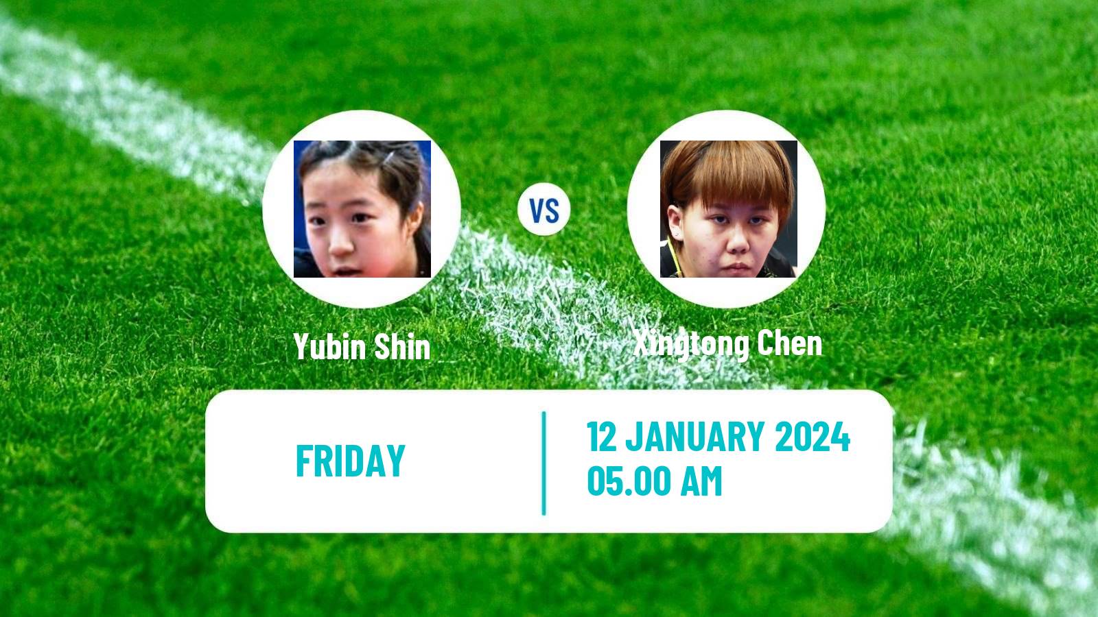 Table tennis Wtt Star Contender Doha Women Yubin Shin - Xingtong Chen