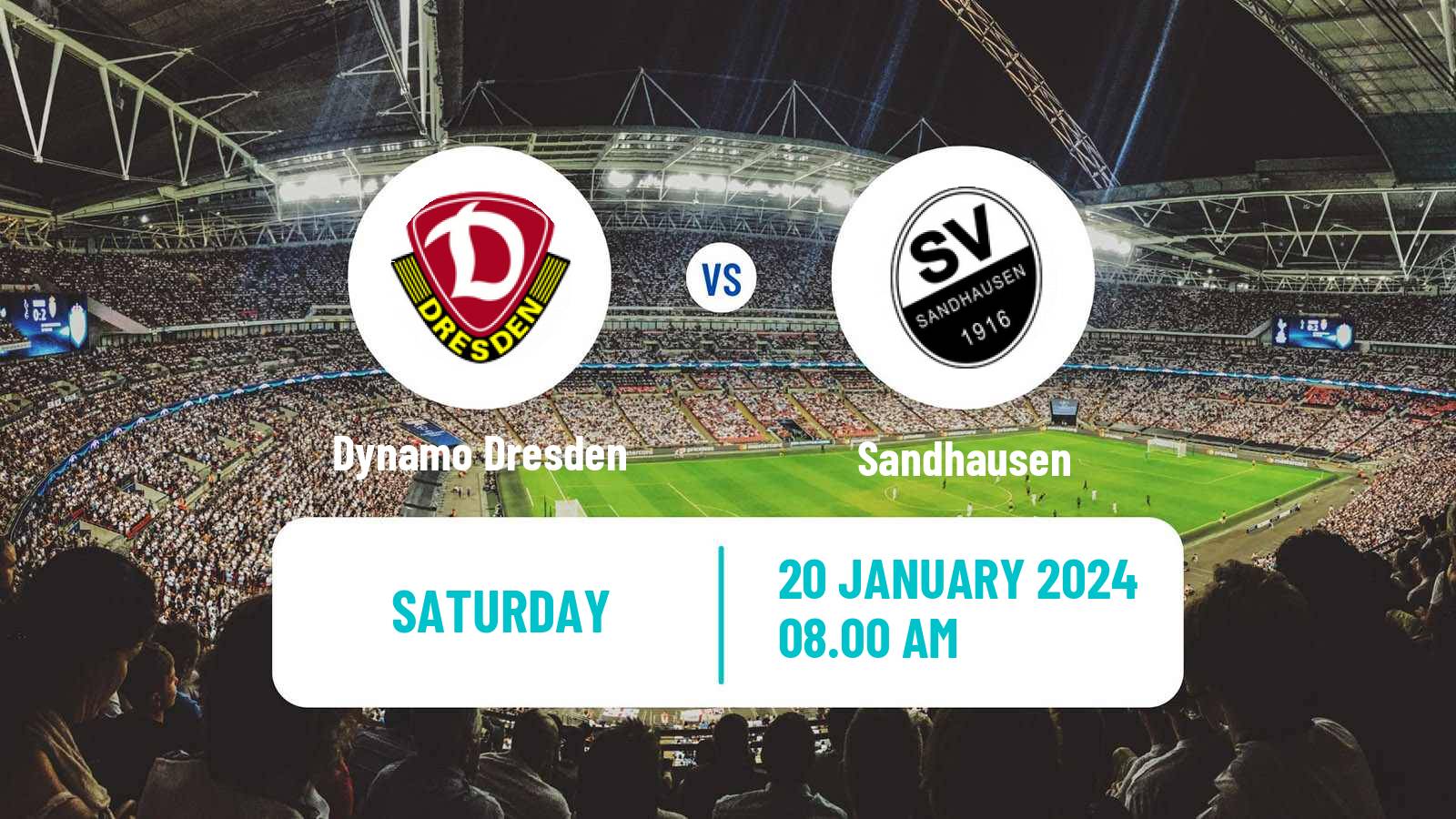 Soccer German 3 Bundesliga Dynamo Dresden - Sandhausen